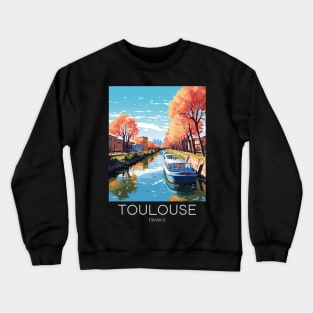 A Pop Art Travel Print of Toulouse - France Crewneck Sweatshirt